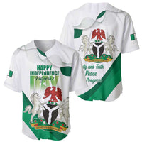 Personalized Nigeria Independence Day Baseball Jersey Unity and Faith Peace and Progress - Wonder Print Shop