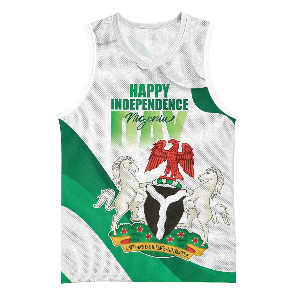 Personalized Nigeria Independence Day Basketball Jersey Unity and Faith Peace and Progress - Wonder Print Shop