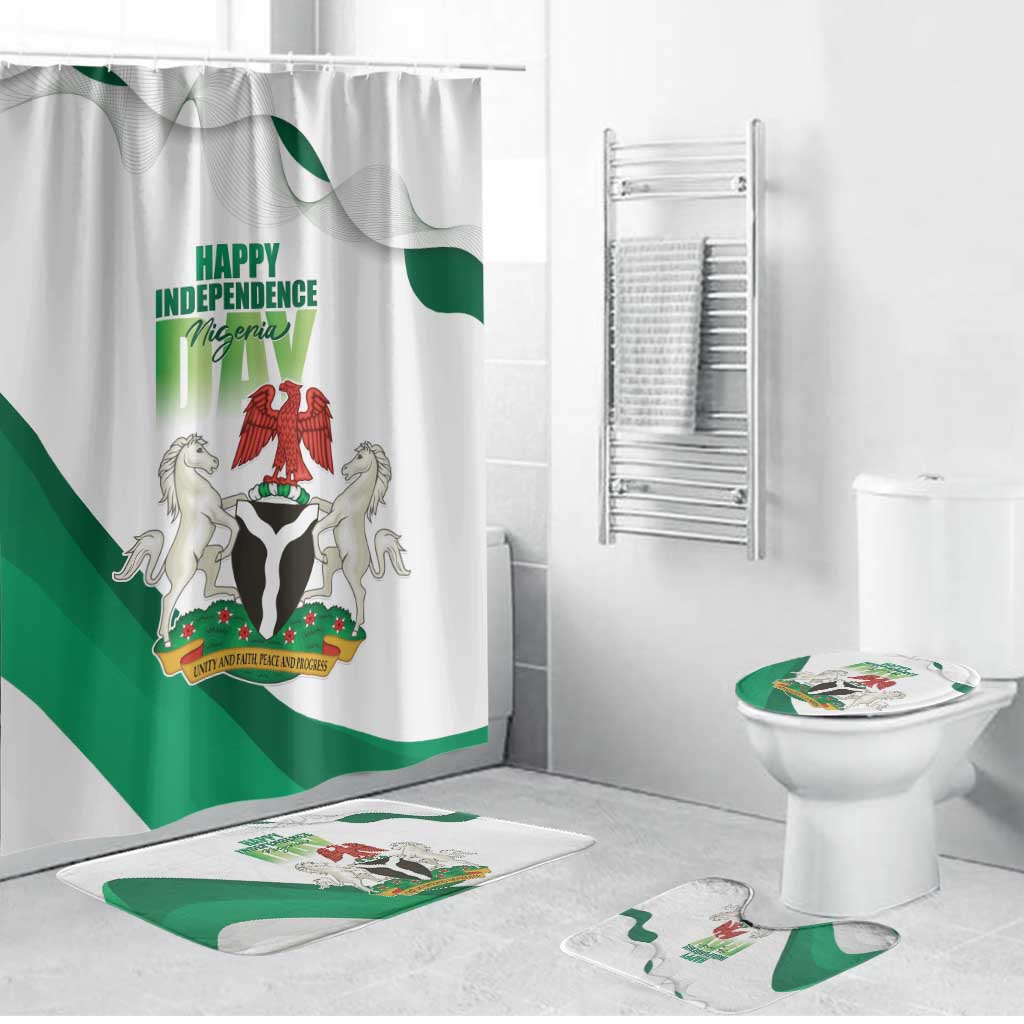 Nigeria Independence Day Bathroom Set Unity and Faith Peace and Progress - Wonder Print Shop