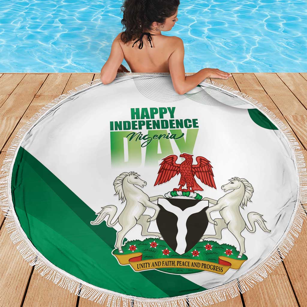 Nigeria Independence Day Beach Blanket Unity and Faith Peace and Progress - Wonder Print Shop