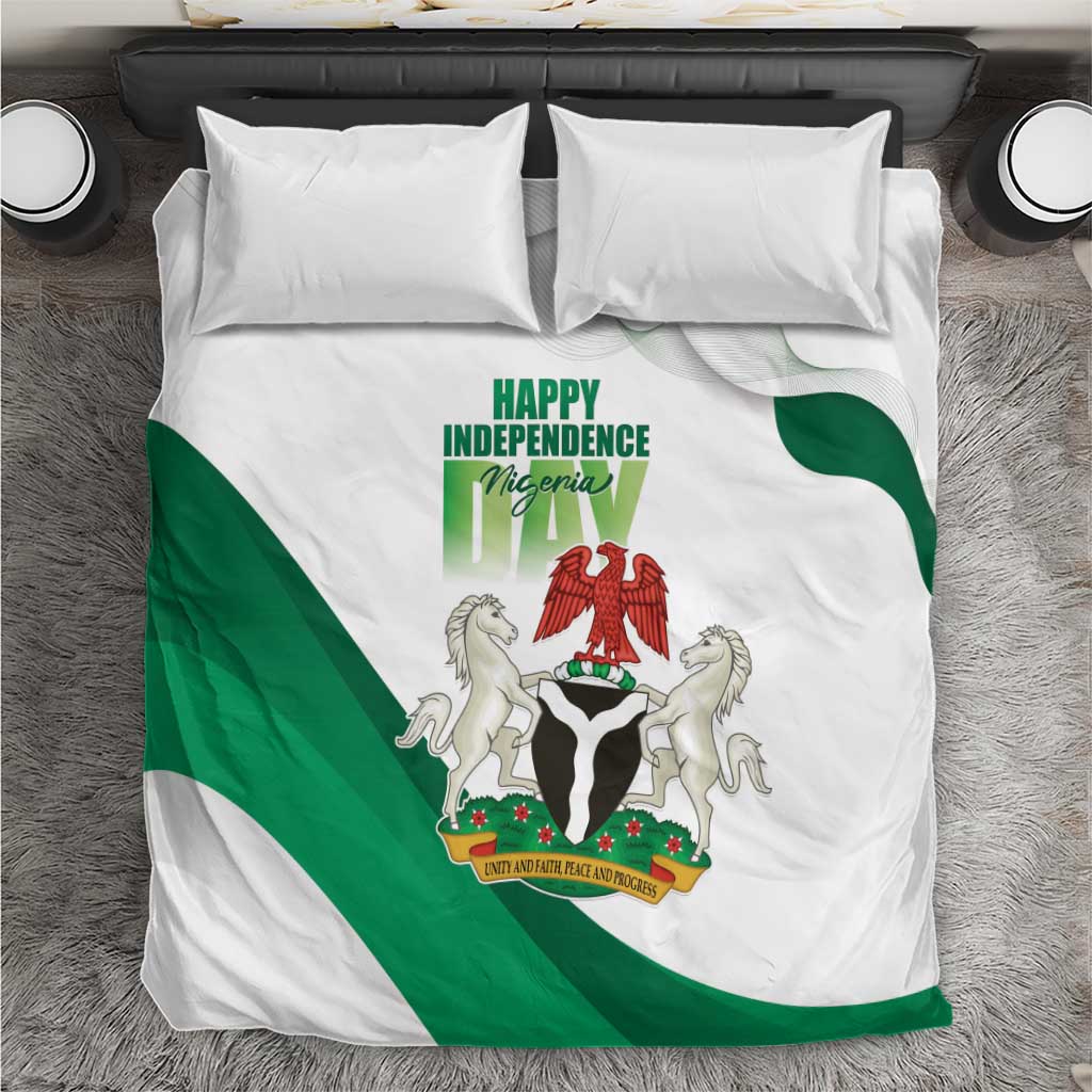 Nigeria Independence Day Bedding Set Unity and Faith Peace and Progress - Wonder Print Shop
