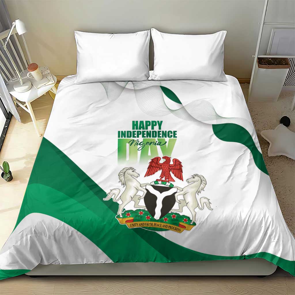 Nigeria Independence Day Bedding Set Unity and Faith Peace and Progress - Wonder Print Shop