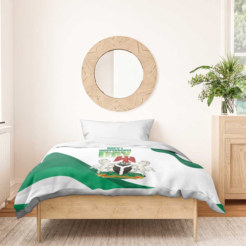 Nigeria Independence Day Bedding Set Unity and Faith Peace and Progress - Wonder Print Shop