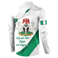 Personalized Nigeria Independence Day Button Sweatshirt Unity and Faith Peace and Progress - Wonder Print Shop