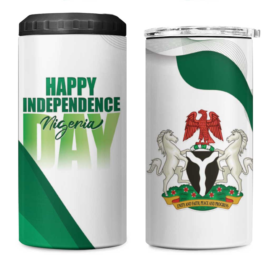 Personalized Nigeria Independence Day 4 in 1 Can Cooler Tumbler Unity and Faith Peace and Progress - Wonder Print Shop