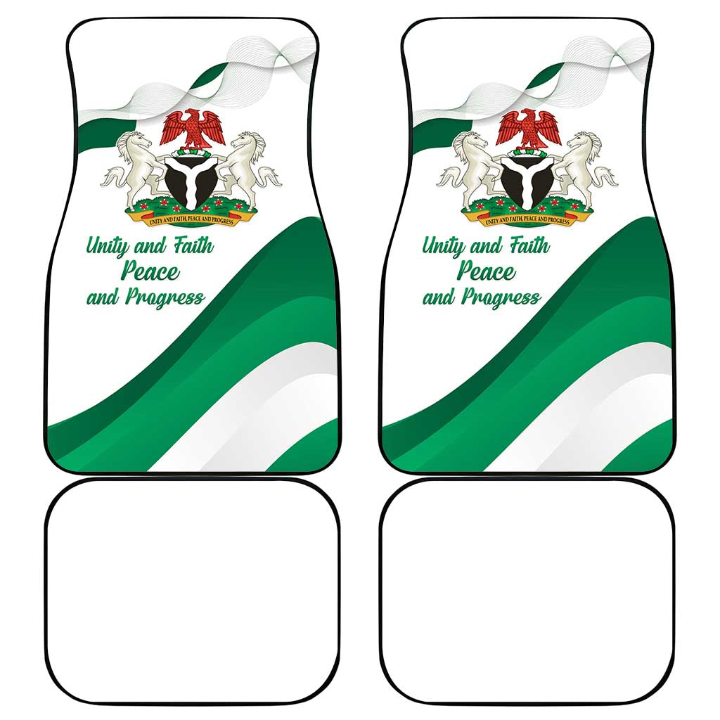 Nigeria Independence Day Car Mats Unity and Faith Peace and Progress - Wonder Print Shop