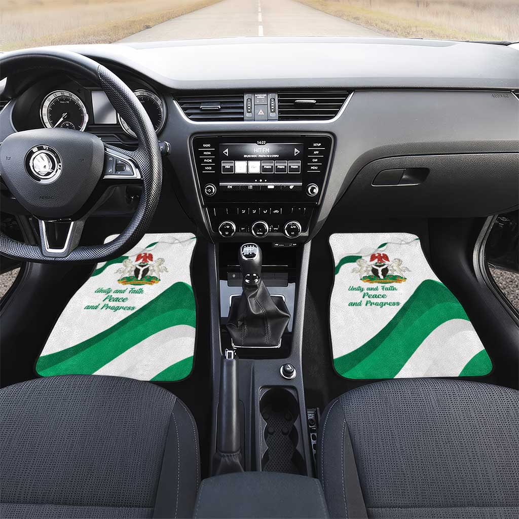 Nigeria Independence Day Car Mats Unity and Faith Peace and Progress - Wonder Print Shop