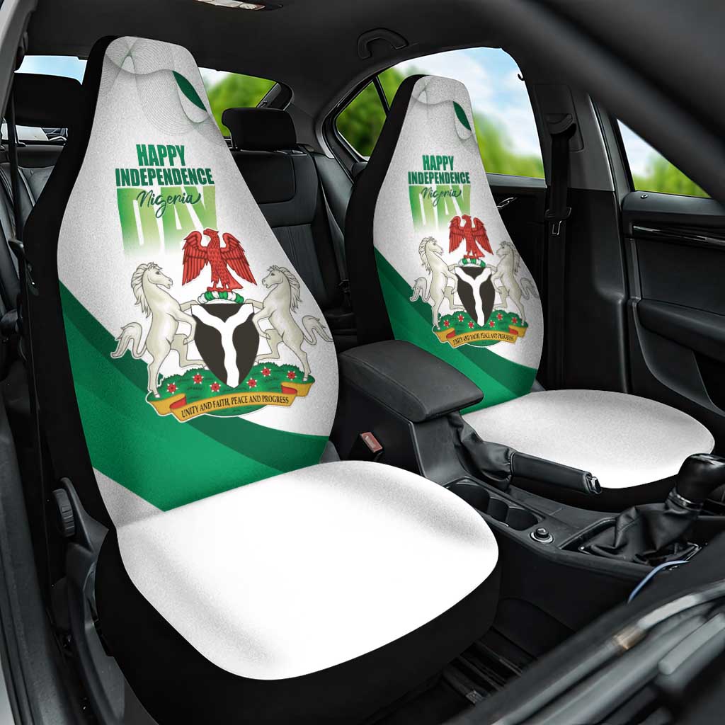 Nigeria Independence Day Car Seat Cover Unity and Faith Peace and Progress - Wonder Print Shop