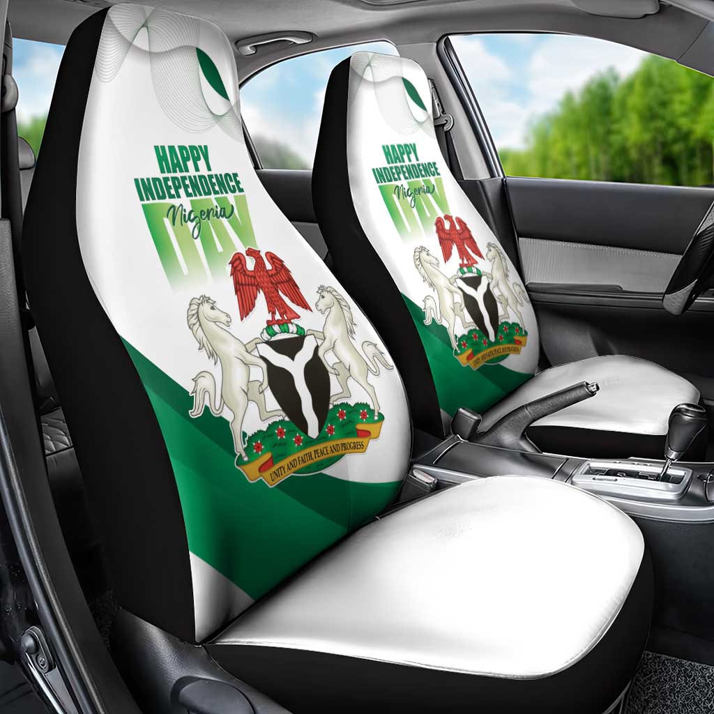 Nigeria Independence Day Car Seat Cover Unity and Faith Peace and Progress - Wonder Print Shop
