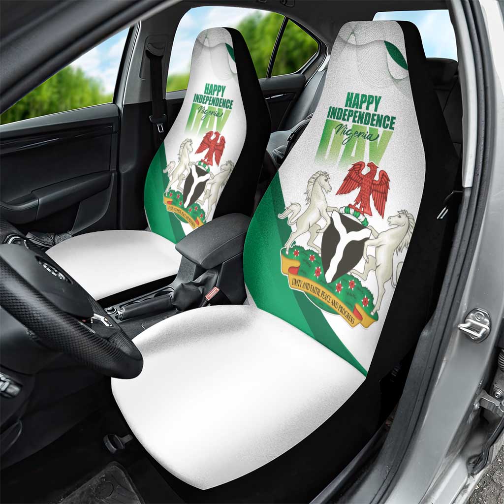 Nigeria Independence Day Car Seat Cover Unity and Faith Peace and Progress - Wonder Print Shop
