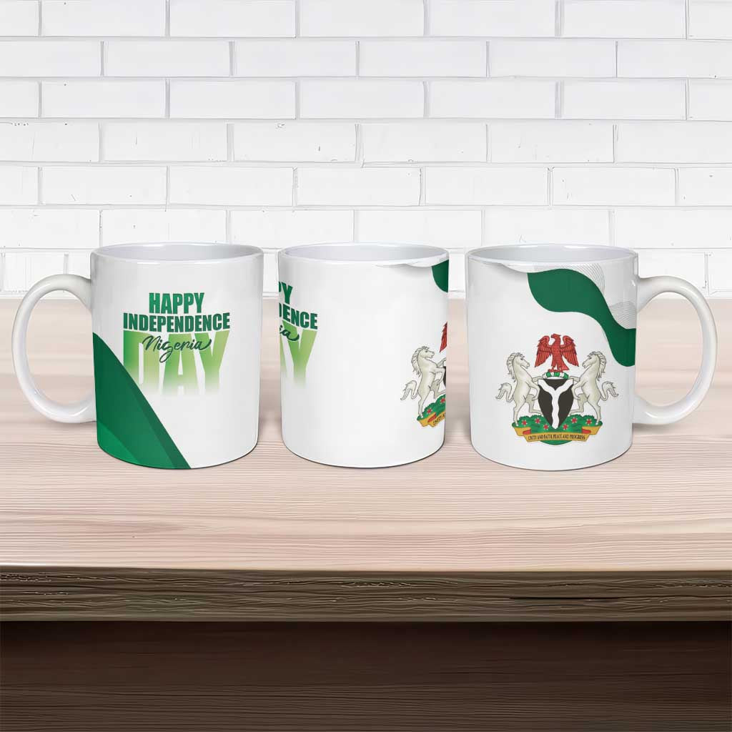 Personalized Nigeria Independence Day Ceramic Mug Unity and Faith Peace and Progress - Wonder Print Shop