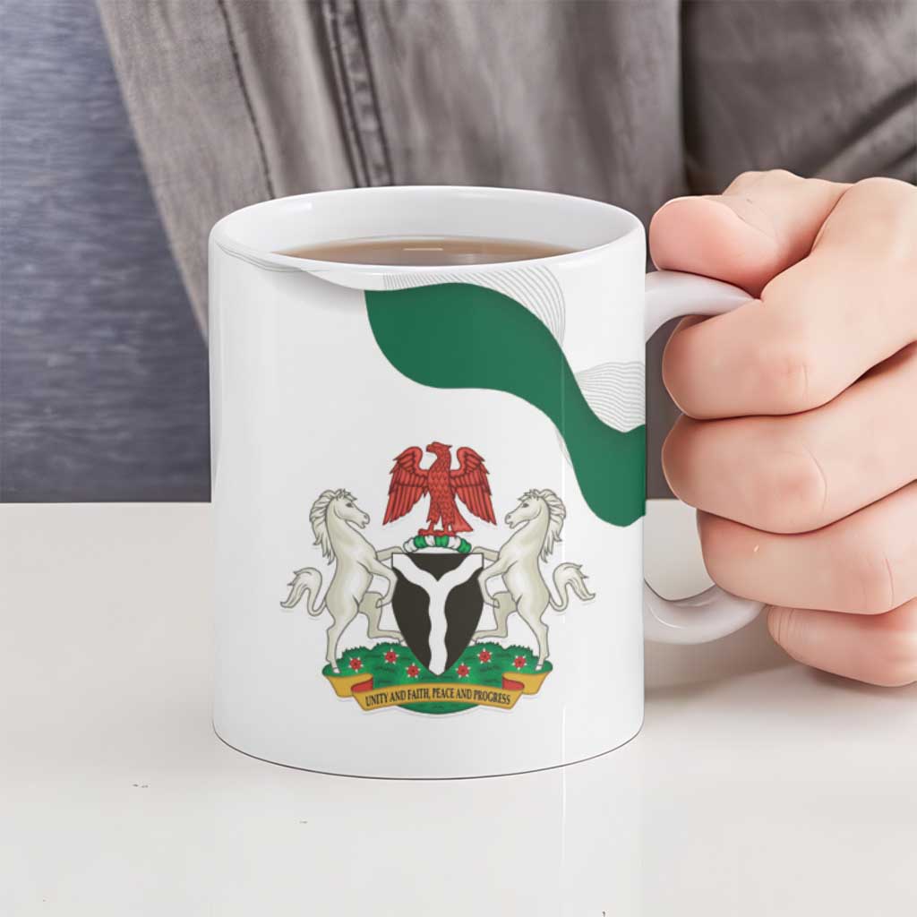 Personalized Nigeria Independence Day Ceramic Mug Unity and Faith Peace and Progress - Wonder Print Shop