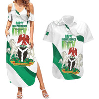 Personalized Nigeria Independence Day Couples Matching Summer Maxi Dress and Hawaiian Shirt Unity and Faith Peace and Progress - Wonder Print Shop
