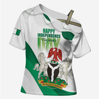 Personalized Nigeria Independence Day Cross Shoulder Shirt Unity and Faith Peace and Progress - Wonder Print Shop