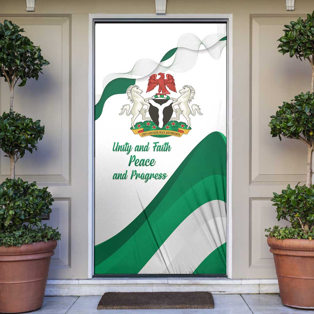 Nigeria Independence Day Door Cover Unity and Faith Peace and Progress - Wonder Print Shop