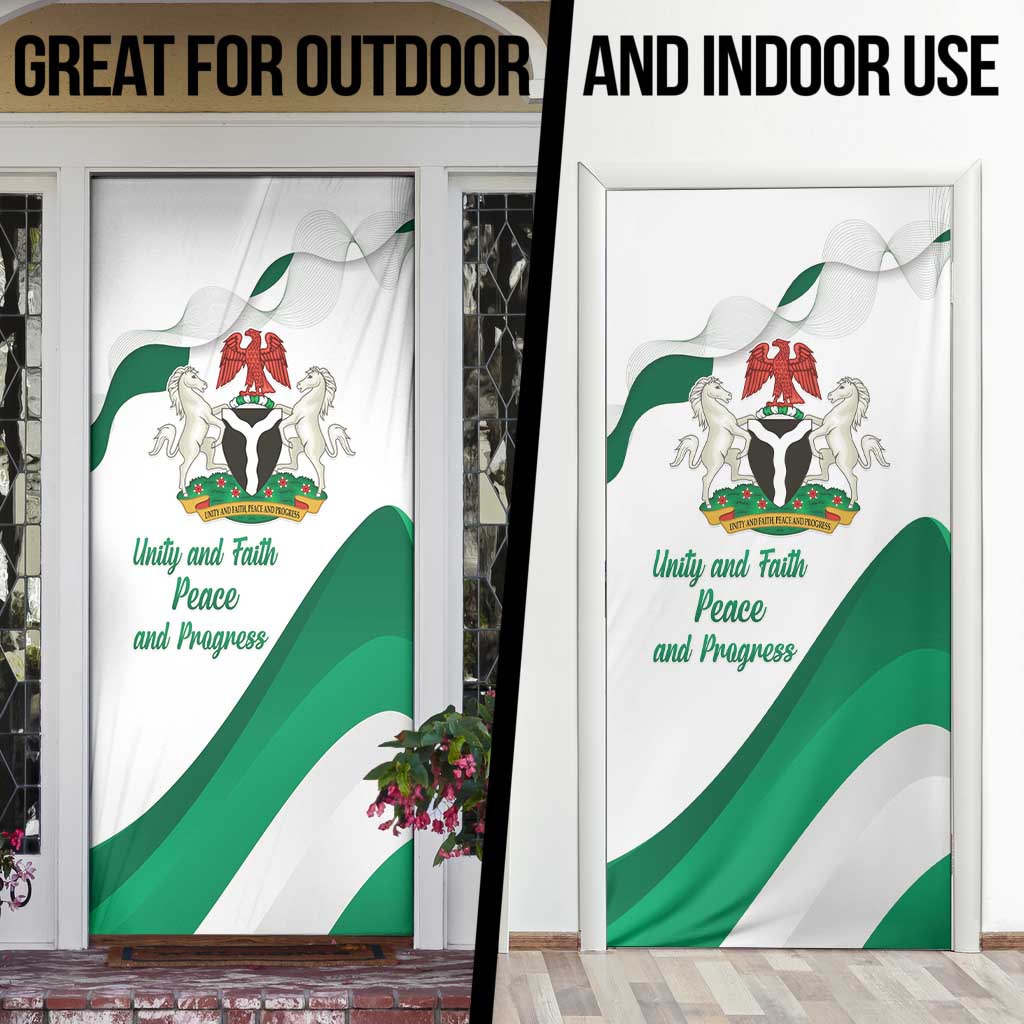 Nigeria Independence Day Door Cover Unity and Faith Peace and Progress - Wonder Print Shop