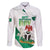 Personalized Nigeria Independence Day Family Matching Off The Shoulder Long Sleeve Dress and Hawaiian Shirt Unity and Faith Peace and Progress - Wonder Print Shop