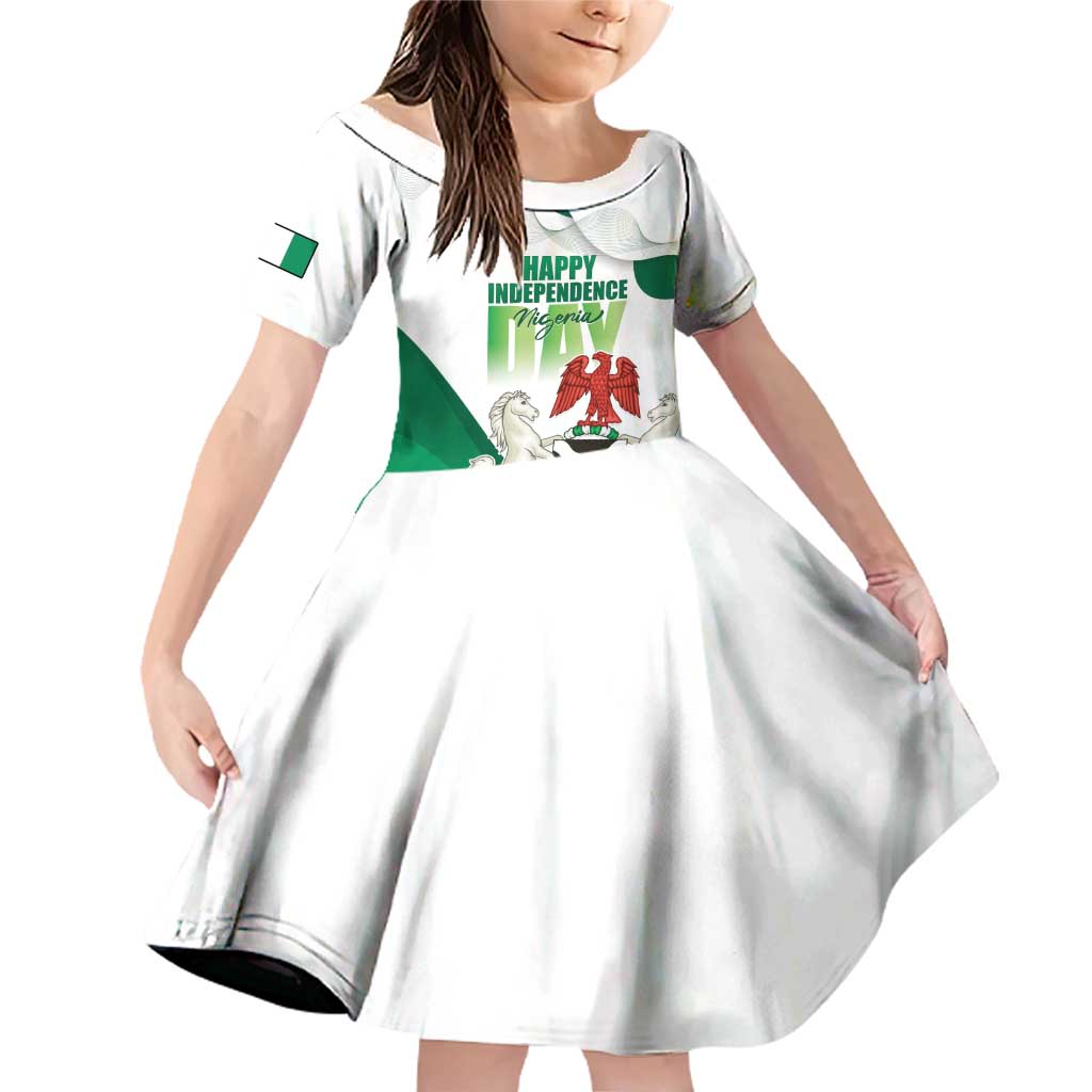 Personalized Nigeria Independence Day Family Matching Off Shoulder Short Dress and Hawaiian Shirt Unity and Faith Peace and Progress - Wonder Print Shop