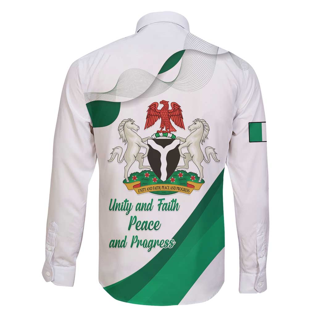 Personalized Nigeria Independence Day Family Matching Off Shoulder Short Dress and Hawaiian Shirt Unity and Faith Peace and Progress - Wonder Print Shop