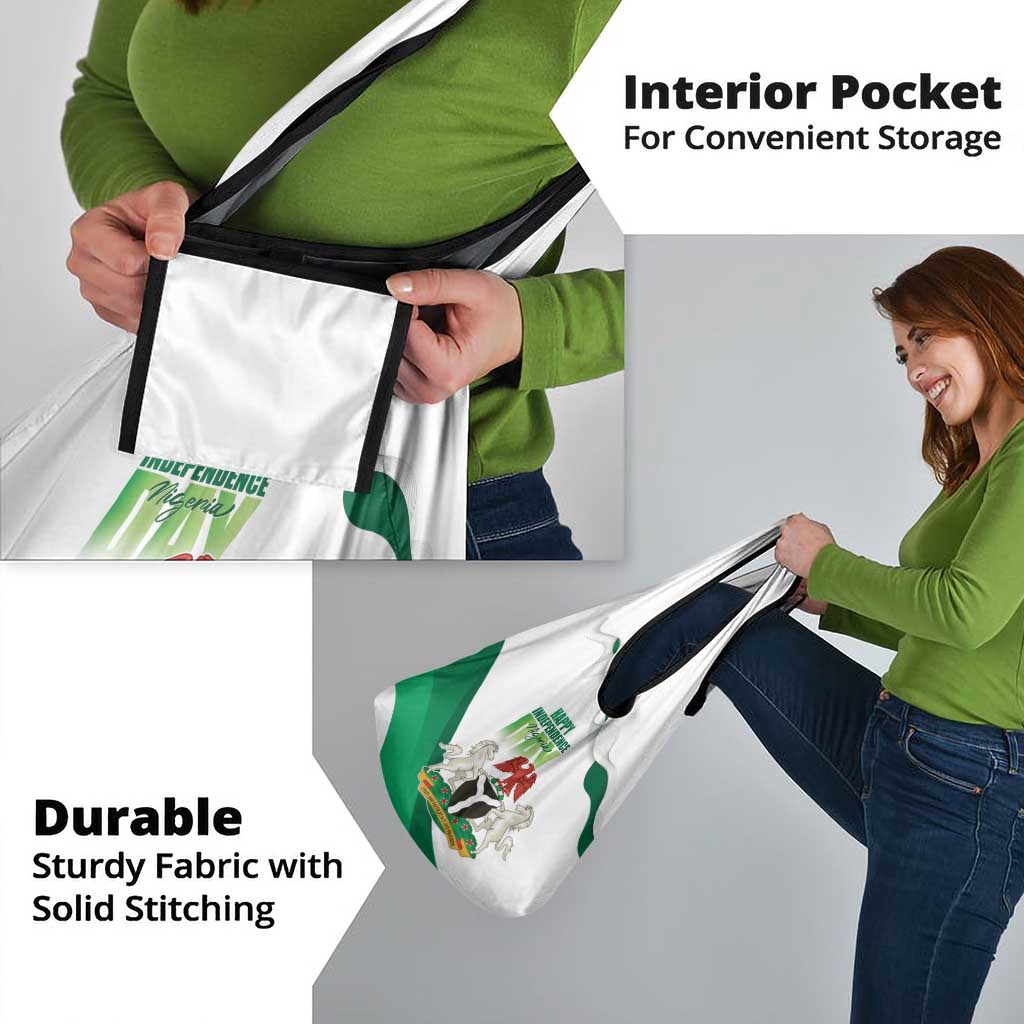 Nigeria Independence Day Grocery Bag Unity and Faith Peace and Progress - Wonder Print Shop