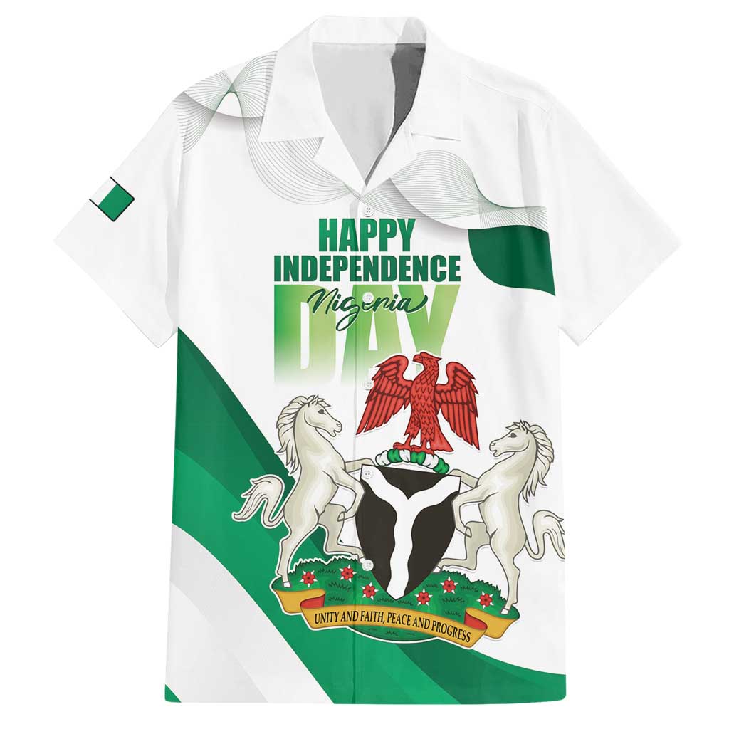Personalized Nigeria Independence Day Hawaiian Shirt Unity and Faith Peace and Progress - Wonder Print Shop