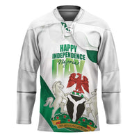 Personalized Nigeria Independence Day Hockey Jersey Unity and Faith Peace and Progress - Wonder Print Shop