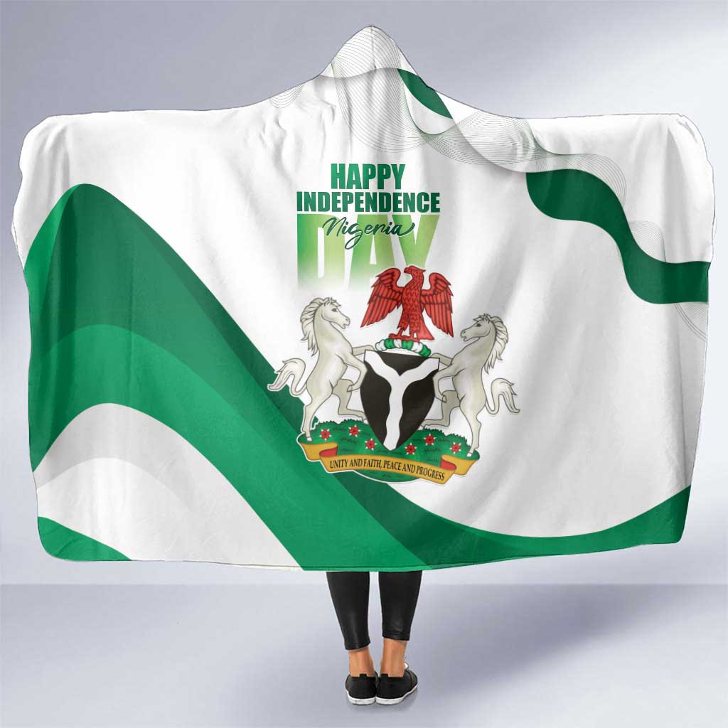 Nigeria Independence Day Hooded Blanket Unity and Faith Peace and Progress - Wonder Print Shop