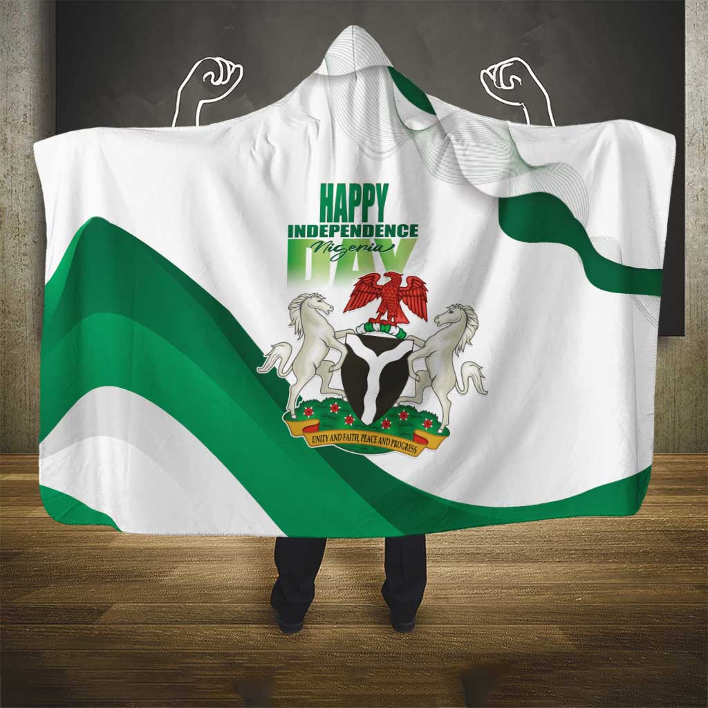 Nigeria Independence Day Hooded Blanket Unity and Faith Peace and Progress - Wonder Print Shop