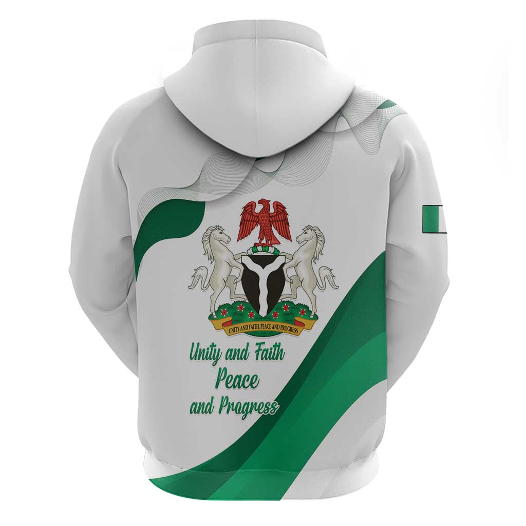 Personalized Nigeria Independence Day Hoodie Unity and Faith Peace and Progress - Wonder Print Shop