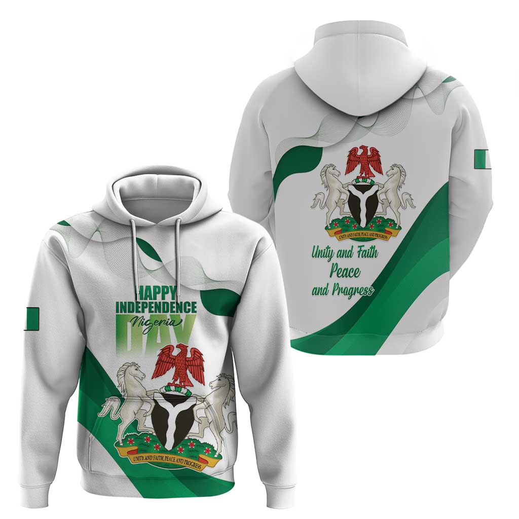 Personalized Nigeria Independence Day Hoodie Unity and Faith Peace and Progress - Wonder Print Shop