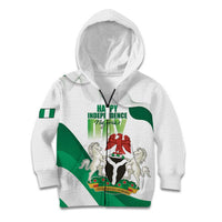 Personalized Nigeria Independence Day Kid Hoodie Unity and Faith Peace and Progress - Wonder Print Shop