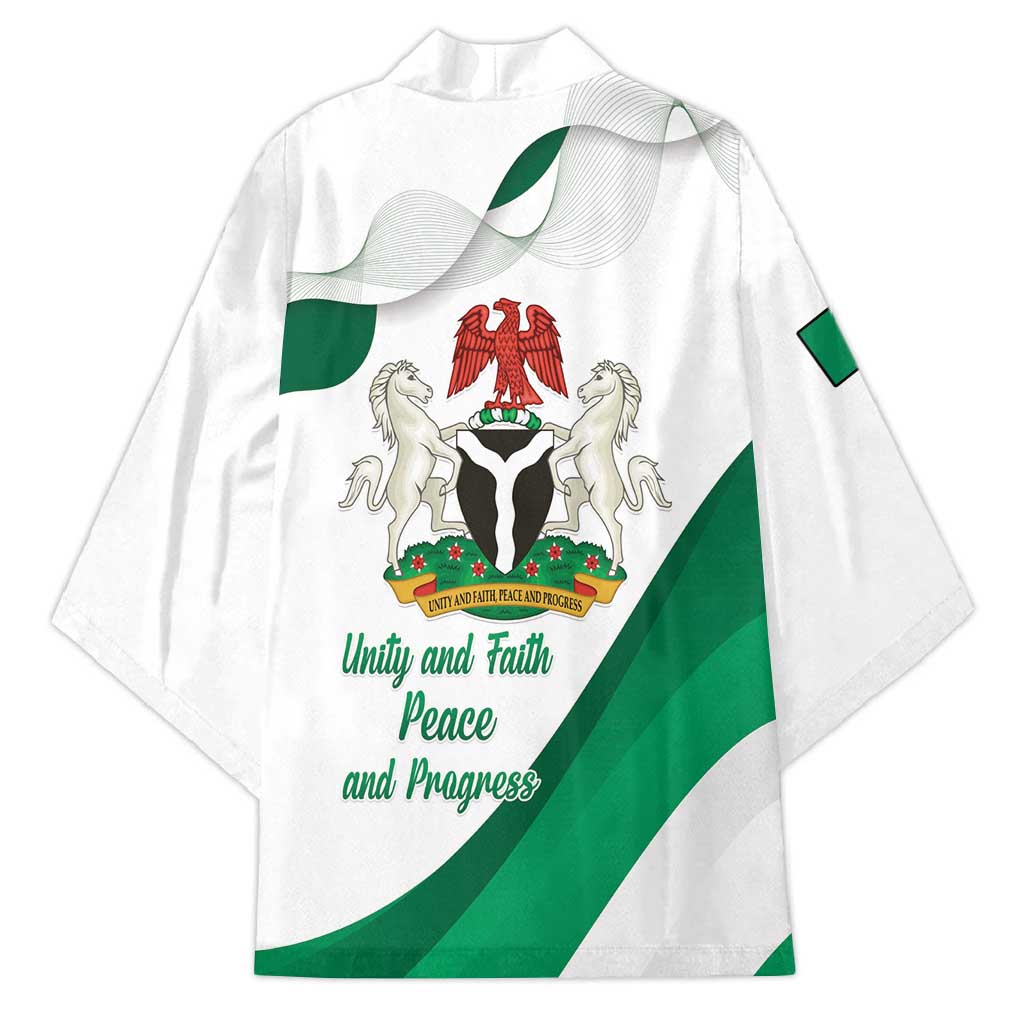 Personalized Nigeria Independence Day Kimono Unity and Faith Peace and Progress - Wonder Print Shop