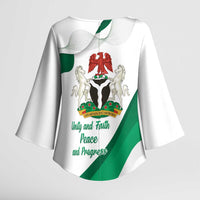Personalized Nigeria Independence Day Kimono Sleeve Blouse Unity and Faith Peace and Progress - Wonder Print Shop