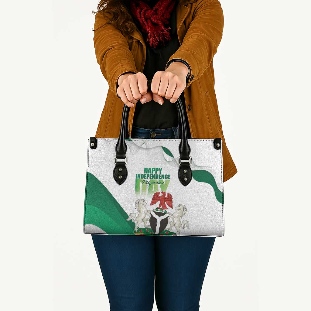 Nigeria Independence Day Leather Bag Unity and Faith Peace and Progress - Wonder Print Shop