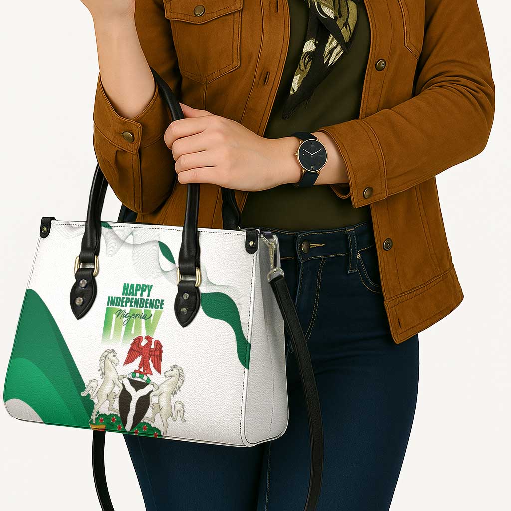 Nigeria Independence Day Leather Bag Unity and Faith Peace and Progress - Wonder Print Shop