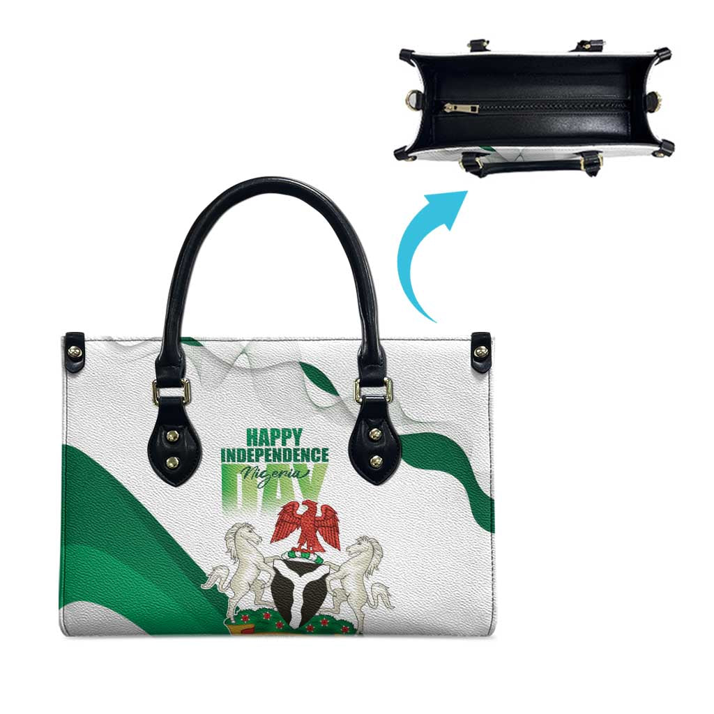 Nigeria Independence Day Leather Bag Unity and Faith Peace and Progress - Wonder Print Shop