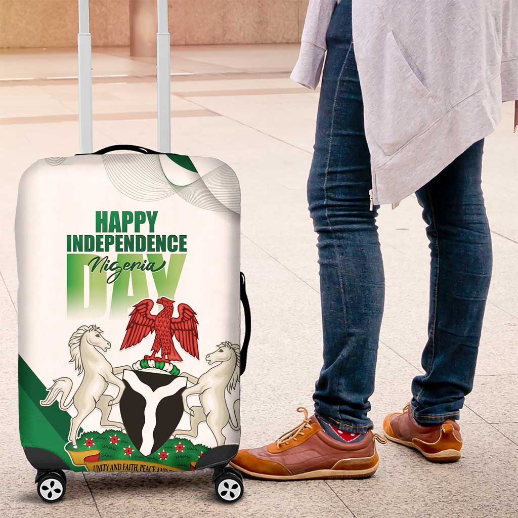 Nigeria Independence Day Luggage Cover Unity and Faith Peace and Progress - Wonder Print Shop