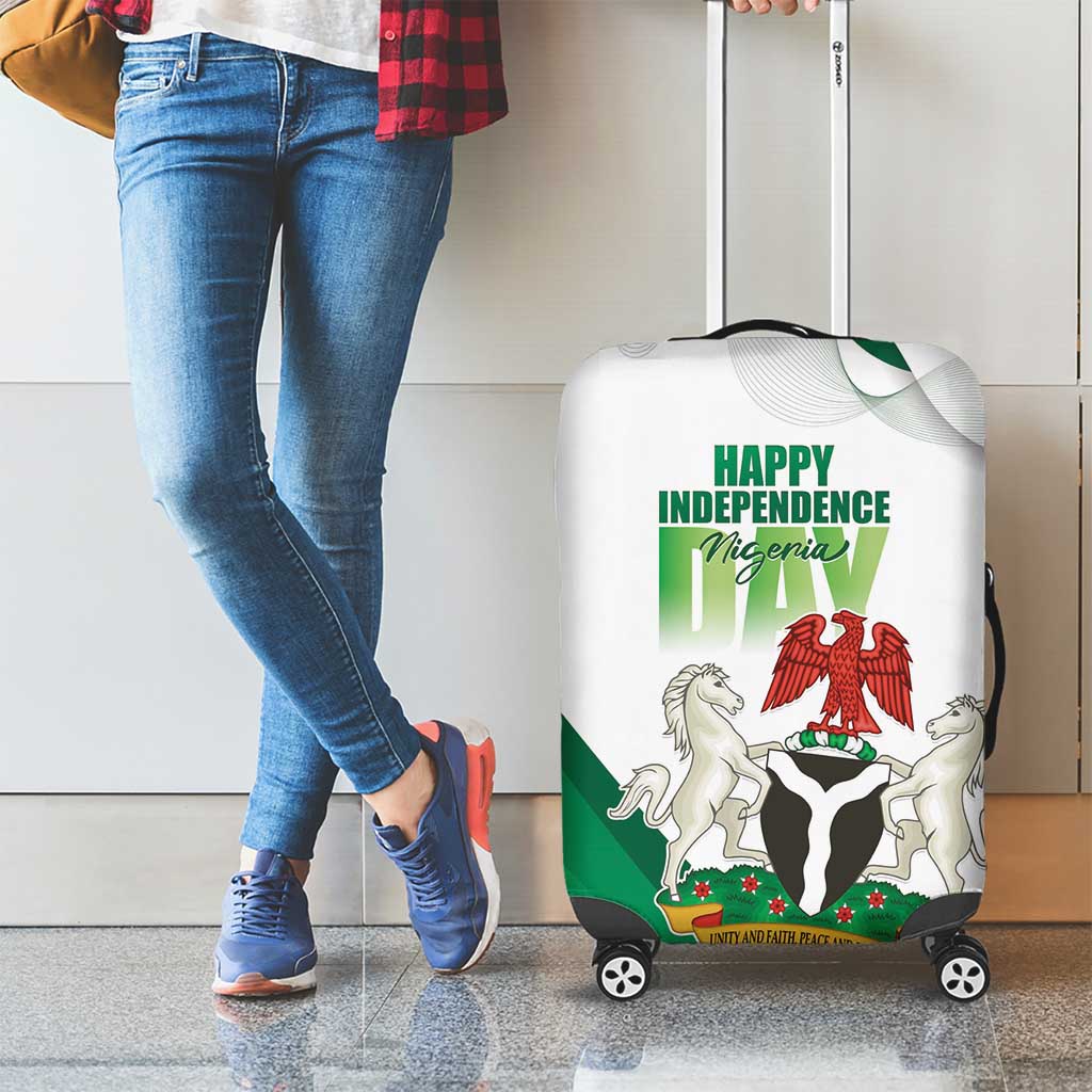 Nigeria Independence Day Luggage Cover Unity and Faith Peace and Progress - Wonder Print Shop