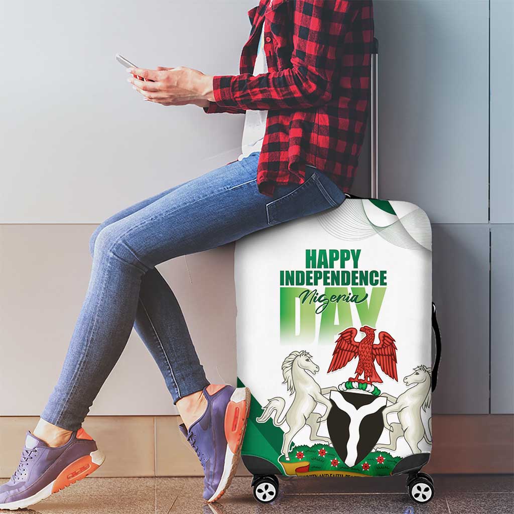 Nigeria Independence Day Luggage Cover Unity and Faith Peace and Progress - Wonder Print Shop