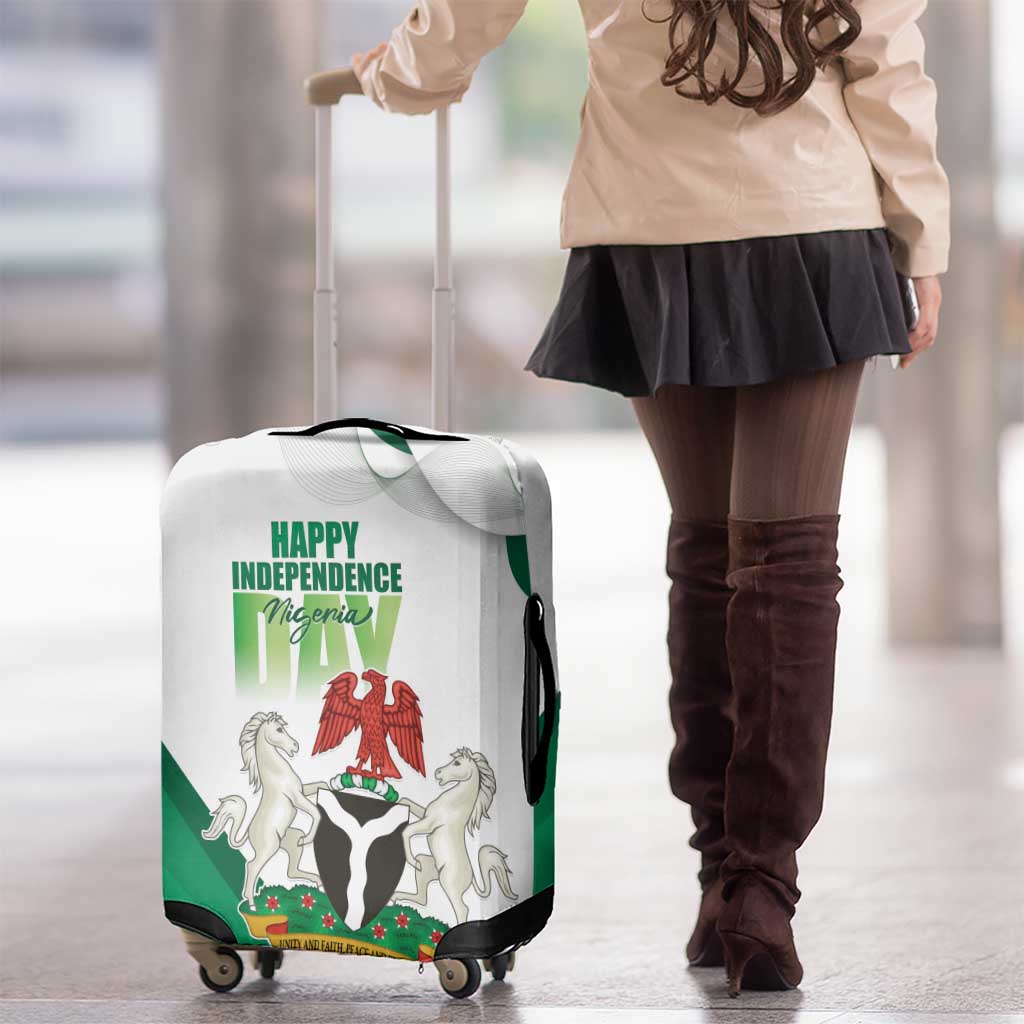 Nigeria Independence Day Luggage Cover Unity and Faith Peace and Progress - Wonder Print Shop