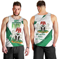 Personalized Nigeria Independence Day Men Tank Top Unity and Faith Peace and Progress - Wonder Print Shop