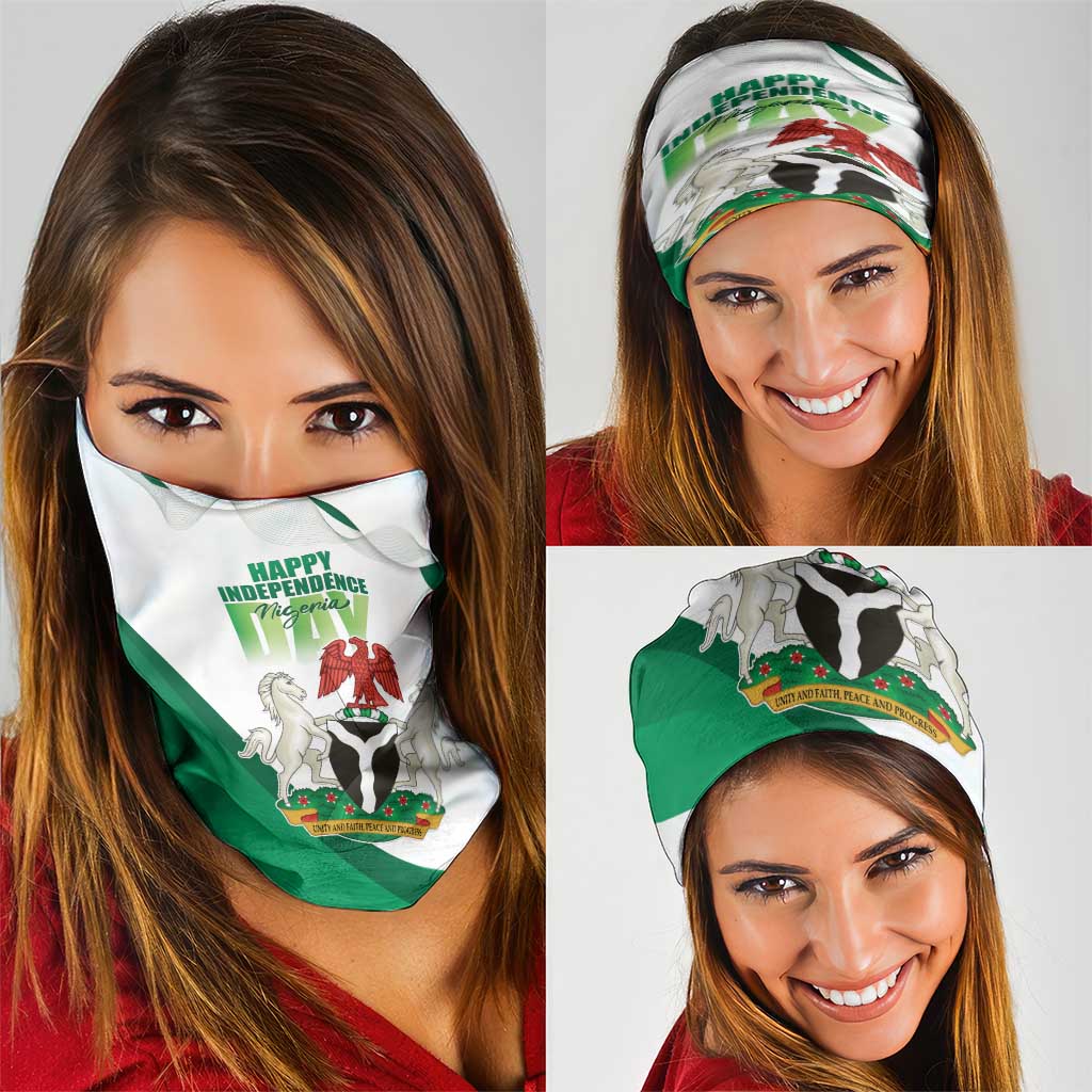 Nigeria Independence Day Neck Gaiter Unity and Faith Peace and Progress - Wonder Print Shop