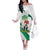 Personalized Nigeria Independence Day Off The Shoulder Long Sleeve Dress Unity and Faith Peace and Progress - Wonder Print Shop