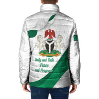 Personalized Nigeria Independence Day Padded Jacket Unity and Faith Peace and Progress - Wonder Print Shop
