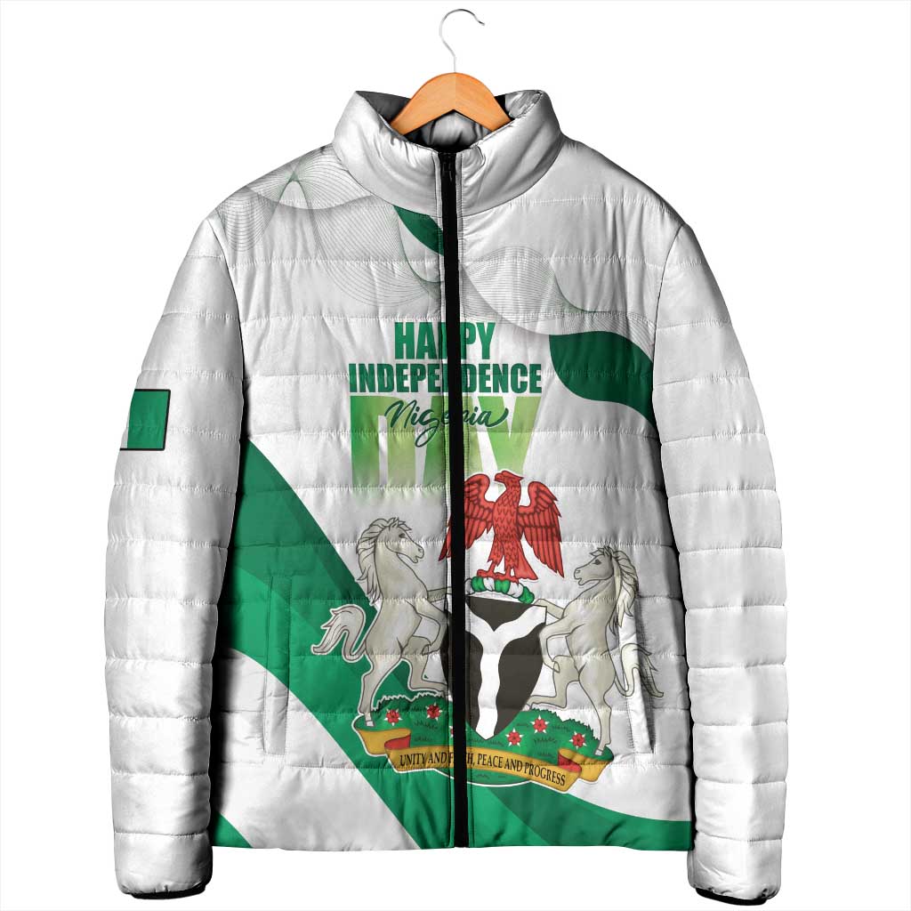 Personalized Nigeria Independence Day Padded Jacket Unity and Faith Peace and Progress - Wonder Print Shop