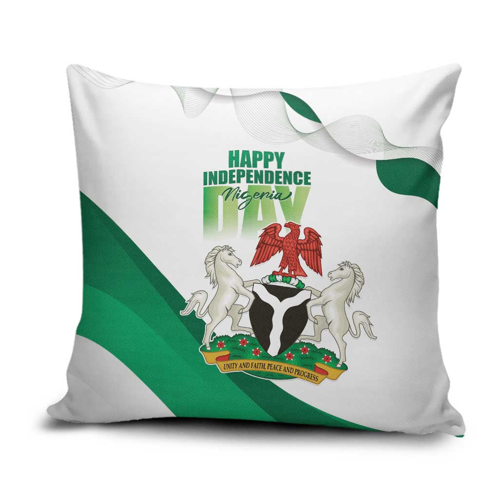Nigeria Independence Day Pillow Cover Unity and Faith Peace and Progress - Wonder Print Shop