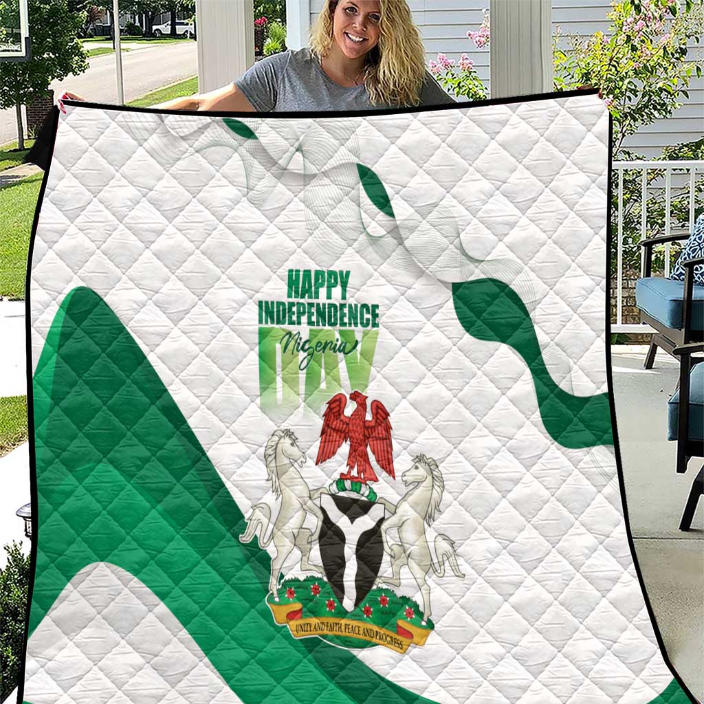 Nigeria Independence Day Quilt Unity and Faith Peace and Progress - Wonder Print Shop