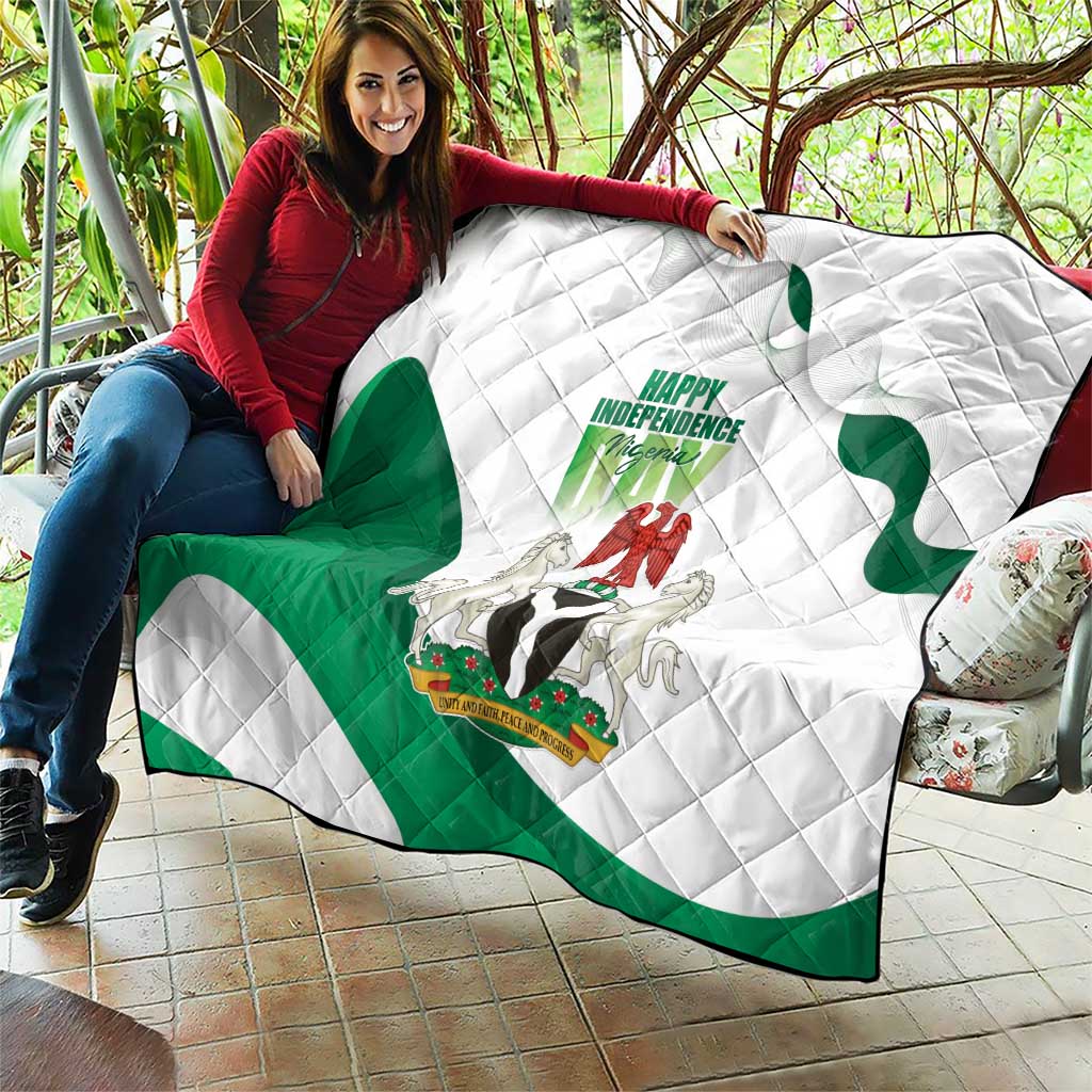 Nigeria Independence Day Quilt Unity and Faith Peace and Progress - Wonder Print Shop