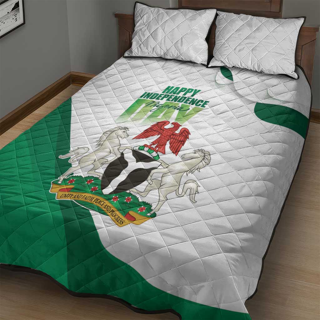 Nigeria Independence Day Quilt Bed Set Unity and Faith Peace and Progress - Wonder Print Shop