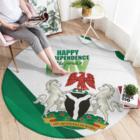 Nigeria Independence Day Round Carpet Unity and Faith Peace and Progress - Wonder Print Shop